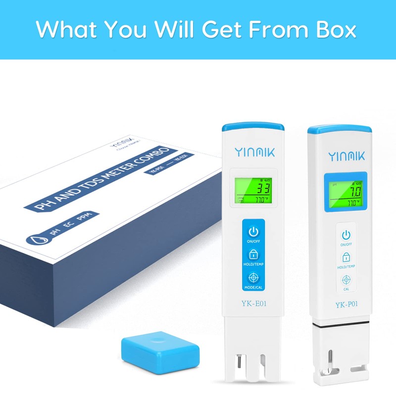 YINMIK Digital pH Meter TDS Meter Combo Accurate Measurement for