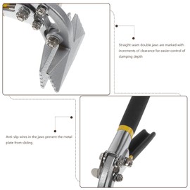 TEHAUX Metal Bender Tool Straight Jaw Pliers for Bending Flattening Metal Lightweight Design Anti- Grip for Construction Projects