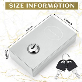 Reallnaive 1 Pack Metal Box for Gamblers Pocket Sized Winner Bank Casino Cash Box with 2 Keys Portable Casino Money Safe strongbox for Cash Saving Go Home Money Gifts(Gray)