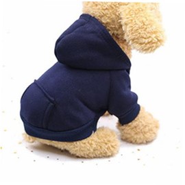 Ipetboom Pet Warm Coat for Dogs Pocket Hoodie for Cold Weather Navy Stylish Design for Everyday Wear Sleeping and Photos