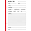 PRICARO 5 x A6 Punched Telephone Notepad Red