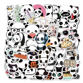 Pegatinas de panda para niños y adultos, lindas calcomanías de animales para portátiles, botellas de agua, equipaje, Icicrim lindas calcomanías de panda para regalos de panda, decoraciones de fiesta,