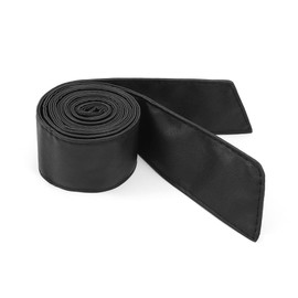 Sethain Faux Leather Obi Long Waist Belt Retro Corset Cinch Belt Dress Waistband Soft Streamer for Women and Girls (Black)