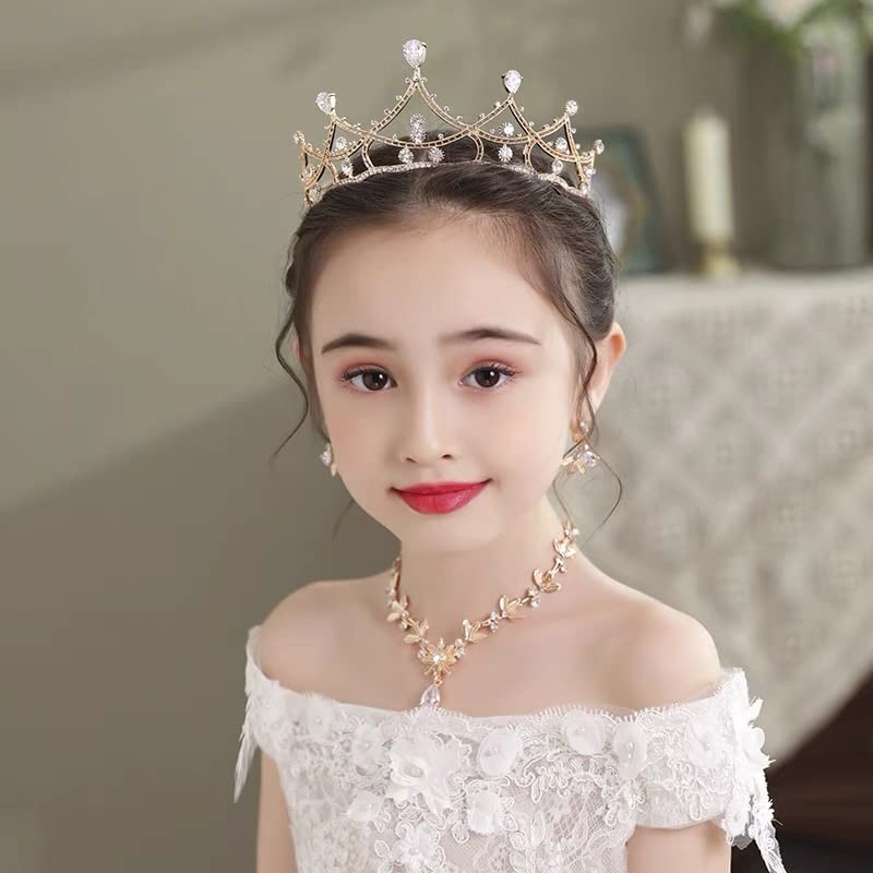 YOVEKAT Princess Crown Head Tiara Wedding Princess Princess Tiara (Gold)