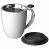 FORLIFE Uni Brew-in-Mug with Tea Infuser and Lid, 16-Ounce, White