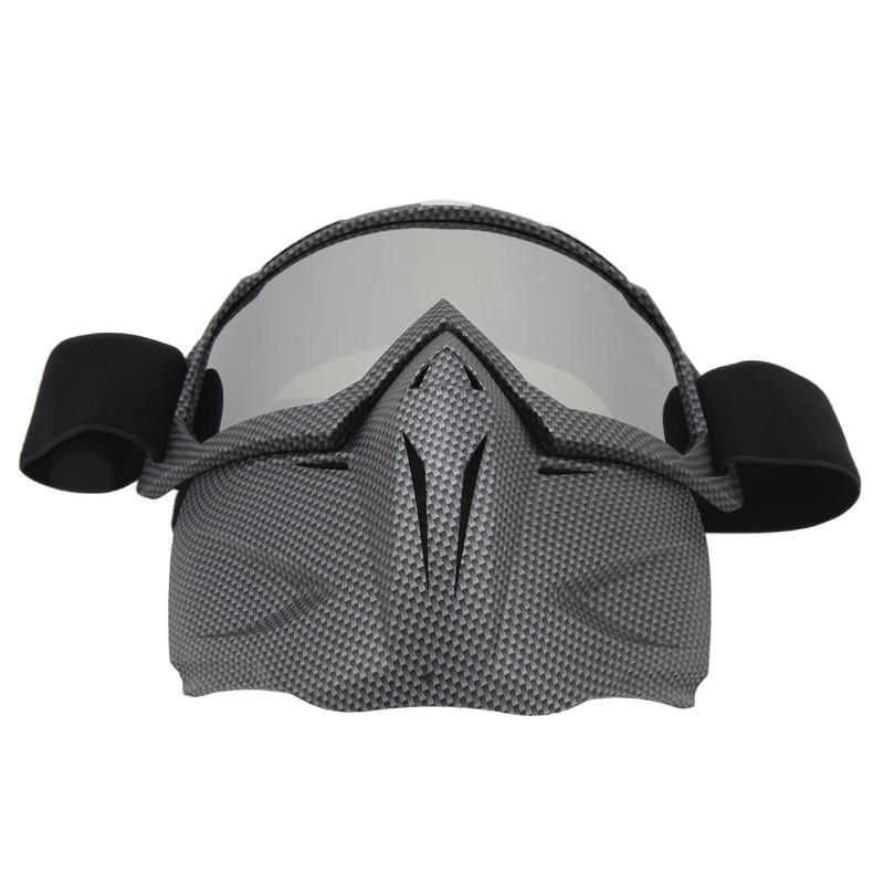 Motorcycle Face Mask Goggles Dust Wind UV Proof Riding Glasses