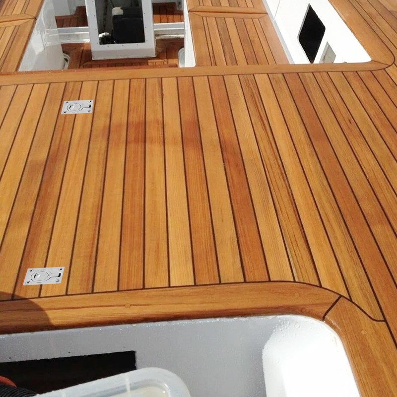 FUNSUEI 4 PCS Flush Mount Lifting Ring Pull Handle, Square