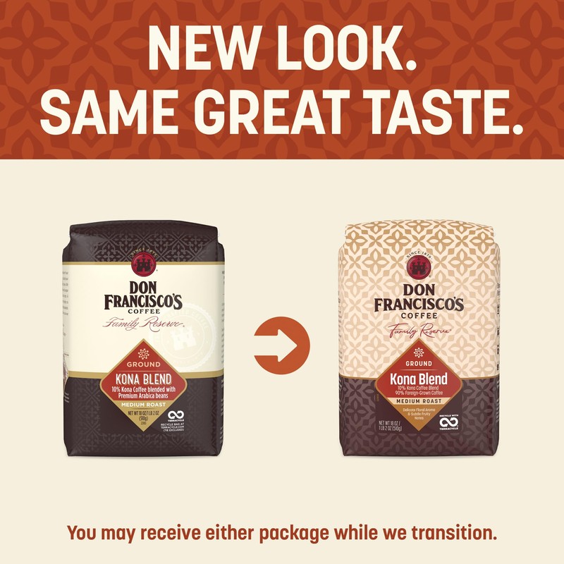 Don Francisco's Kona Blend Ground Coffee, Medium Roast – 100%