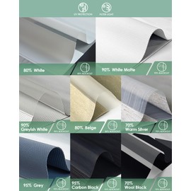 Yoolax Motorized Zebra Blinds, Remote Zebra Shades for Indoor Windows, Motorized Blinds with Remote Light Control Horizontal Window Blinds, Fabric Samples (Multi-Color)