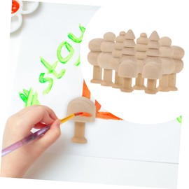 COHEALI Unfinished Wooden Mini Trees 10pcs DIY Graffiti Desk Decor Easter Home Decor