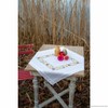 Vervaco Stamped Tablecloth Cross Stitch Kit 32"X32"-Fresh Flowers -V0169697
