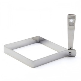 Square Egg Mold for Griddle – Stainless Steel Square Egg Ring, Egg Molds for Griddle with Collapsible Handle, Non-Stick Pancake & Burger Mold for Cooking Perfect Breakfast Sandwiches
