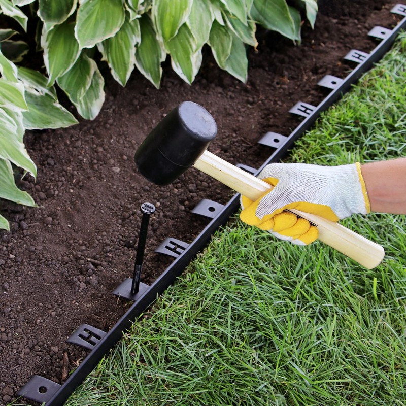 MASTER MARK DIG-Free Landscape Edging, 1.5 in. Tall Plastic Garden