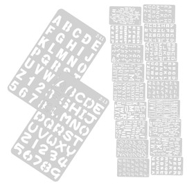 GANAZONO 20sheets Letter Stencils for Painting Wood Reusable Templates for Crafts Airbrush and Home Decor Projects