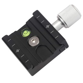 50mm Quick Release Plate QR Clamp with 1/4" Screw Fits Arca-Swiss Standard Tripod Head Quick Release Built-in Spirit Level