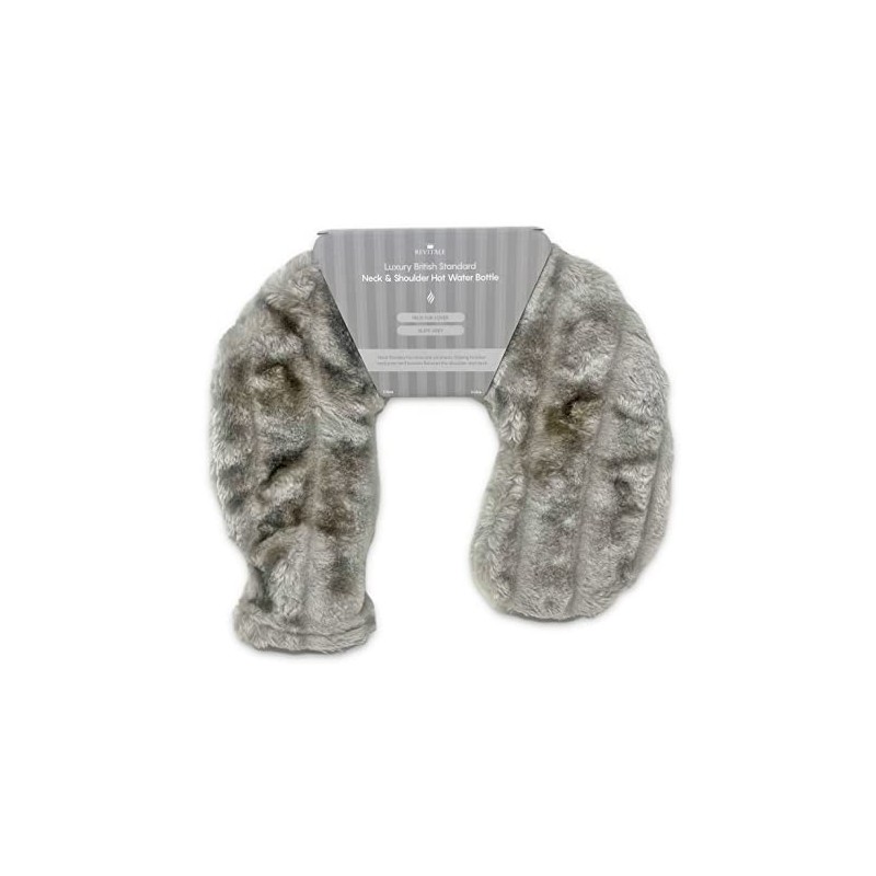 Revitale Fur Neck and Shoulder Hot Water Bottle (Slate Grey)