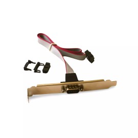 SolutionCables 2.50ft DB9 To IDC10 Serial Port Everex Cable Bracket - Gray