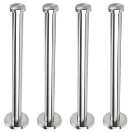 Charmoon Stainless Steel Wall Mount Hook, Wall Hook, Hanger, Storage, Screw Type, Simple, Stylish, Silver (20cm 4 pieces)