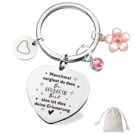 Sugeru Keyring with engraving - courage gift | gift best friend birthday | lucky charm | farewell gift | motivational gifts | for colleague children, Heart