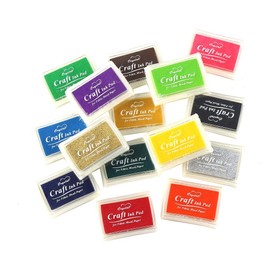 CCINEE 15 Colors Ink Pads - For Use with any Rubber Art/Craft Stamps