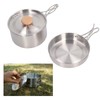 Cooking Pot and Pan Set, 304 Stainless Steel Portable Camping