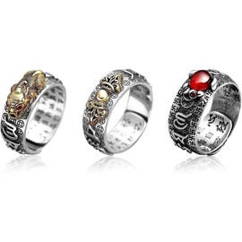 Feng Shui Pixiu Bracelet Ring Feng Shui Black Obsidian Wealth Bracelet Pi Xiu Good Luck Wealthy Bracelet for Women Men Gifts - Color: 4pcs-B