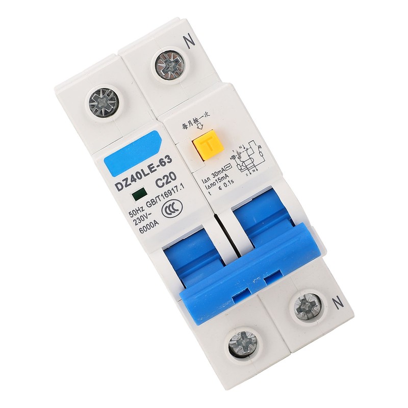 Air Circuit Breaker with Leakage Protector Dual Handle DIN Rail