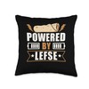 Powered By Lefse Flatbread Norwegian Cuisine Throw Pillow