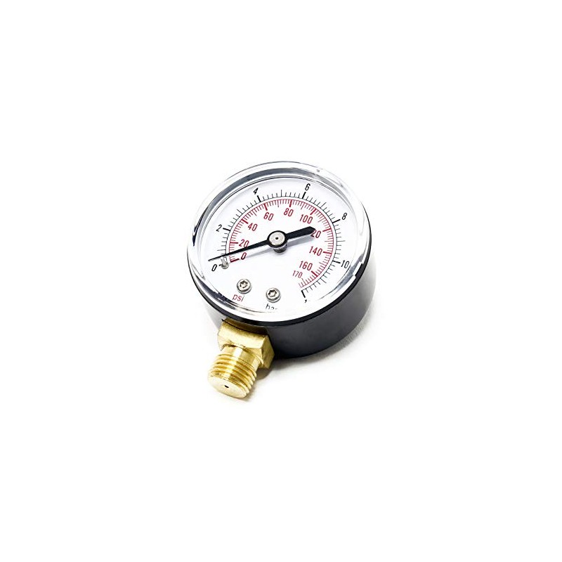 50mm Pressure Gauge i.e. for Pressure Vessel radial 1/4" 0-10bar