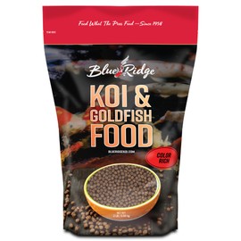 Blue Ridge Koi Fish Food 2lb - Koi Food Color Growth Formula, Goldfish Food, Premium Fish Food for Ponds, Ponds Fish Food, Floating Pond Pellets