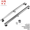 Hydroware Linear Shower Drain with Tile Insert Grate, Stainless Steel