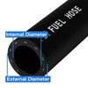 8mm ID Black 2 Metre Length Fuel and Oil Resistant