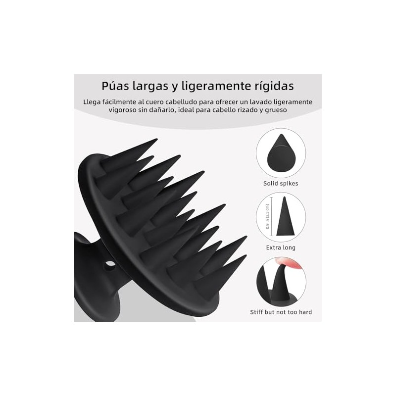 Set de 4 Cepillos Corporales de Silicona para Baño:Cepillo de
