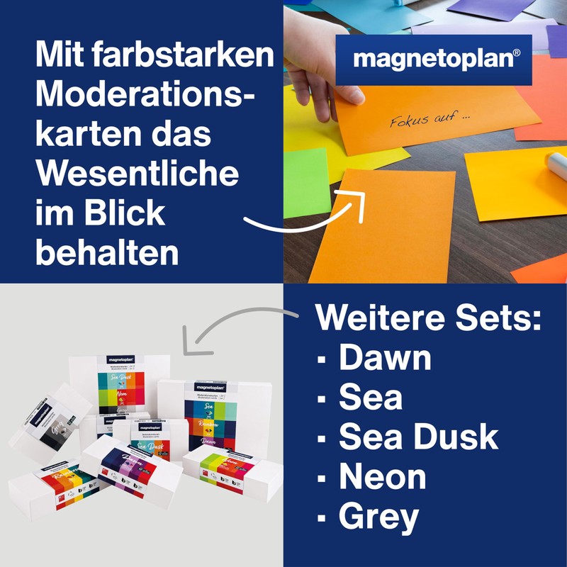magnetoplan Rainbow Presentation Cards Set, Pack of 250, Presentation Cards