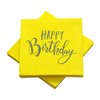 20 Serviettes Happy Birthday 33 x 33 cm Yellow /