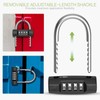 KeeKit Combination Padlock, 4 Digit Resettable Combo Lock with Adjustable