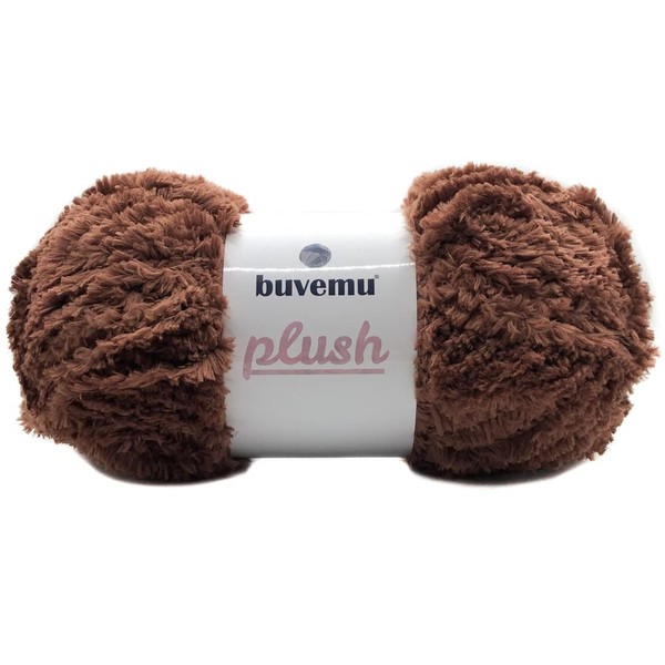 Buvemu Plush Faux Fur Bulky Yarn, Super Soft Fluffy Fuzzy