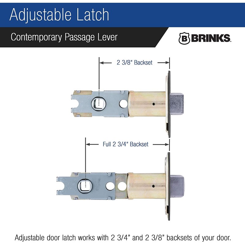 BRINKS – 6-Pack Matte Black Contemporary Indoor Passage Straight Door
