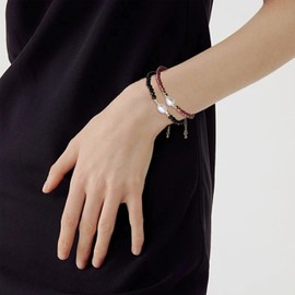 Frigotine Rose Quartz Beads Healing Crystal Pearl Bracelets for Woman, Natural Pink Gemstone Gold Beaded Adjustable Bracelet Friendship Jewelry Gift