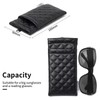 Face Shadow Double Eyeglasses Pouch Large Squeeze Top Microfiber Soft