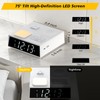 Kungfuking Alarm Clock Power Strip with White Noise, Dual Alarms,