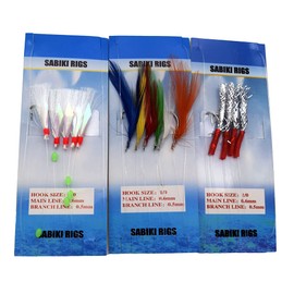 6 Packs Sabiki Rigs Lures Bait Rigs, Glow Fishing Beads High Carbon Hooks for Freshwater/Saltwater…