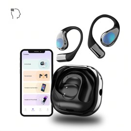AI Translation Earbuds Real Time, 3-in-1, Language Translator Earbuds, 144 Languages & Accents, ANC Noise Cancellation, Smart App Compatible with iOS & Android, Travel Business and Learning (X5 PRO)