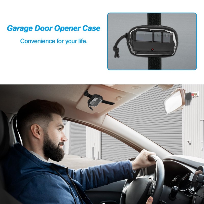Garage Door Opener Holder for Visor, Carrying Case for Universal