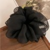 Scrunchies (Black) large chiffon scrunchies for women