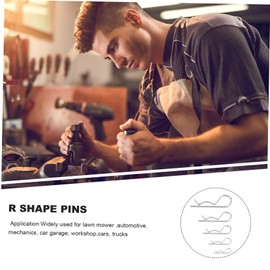 VILLFUL 40pcs Safety Spring Retaining Wire Hair Pin Carbon Steel R-type Cotter for Cars Tractors and Workshops
