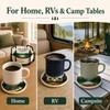 Outdoor Coasters for Drinks, Ceramic Coaster Set of 4 with