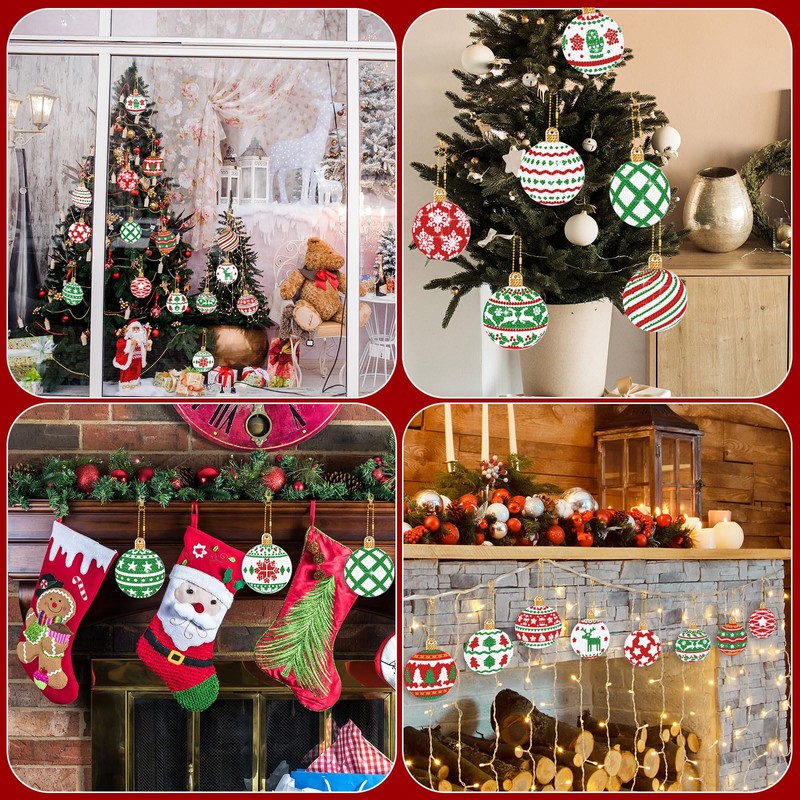 Yuxung 15 Pcs Christmas Diamond DIY Keychain 5D DIY Xmas