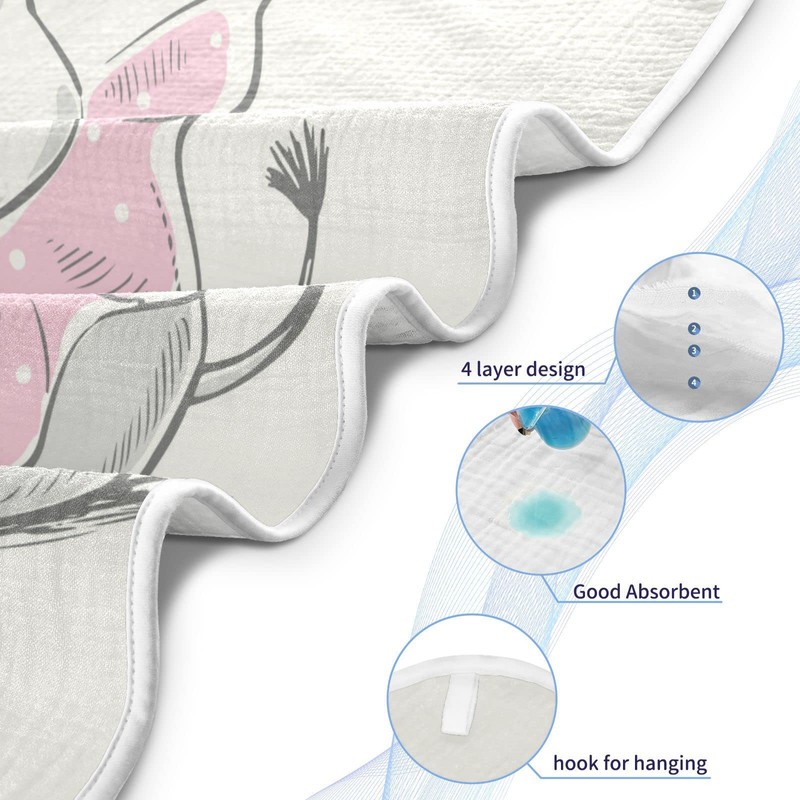 Ceiurey Elephant Baby Girls Bath Towel Little Stars Hooded Towels