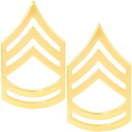 Army Chevron Rank: Brass Metal Finish Sergeant 1st Class SFC E7 Pin On